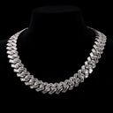 18mm Moissanite Baguette Cuban Prong Chain