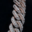 22mm Moissanite Raised Pointers Pave Cuban Chain