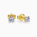 3mm yellow gold 0.5ctw earrings