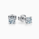 5mm moissanite stud earrings silver