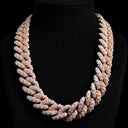 22mm Raised Pear Cut Cuban Chain