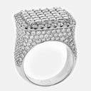 Iced Emerald-cut Grid Ring