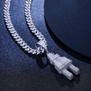 Plug Pendant VVS Moissanite 925 Silver
