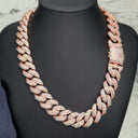 22mm Moissanite Raised Pointers Pave Cuban Chain
