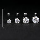 5mm Studs 925 Silver VVS Moissanite Earrings