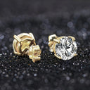 100kgems solid gold earrings stud