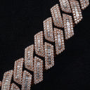 18mm Moissanite Baguette Cuban Prong Chain