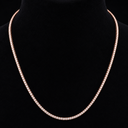 rose gold Diamond necklace on a black background