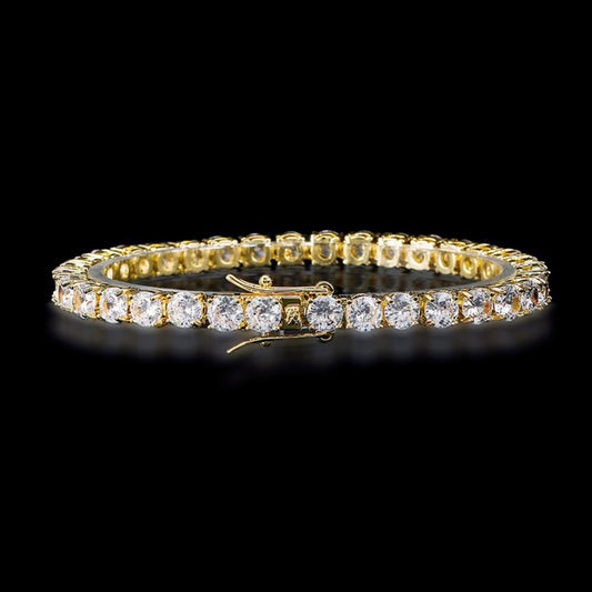 9k yellow gold tennis bracelet jewellery moissanite Diamonds 