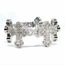 Emerald Cross Bracelet diamonds white background