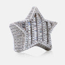 vvs1 moissanite silver star ring