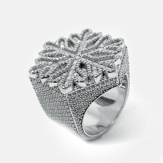 iced out snowflake ring