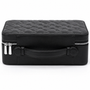 black closed leather jewellery case