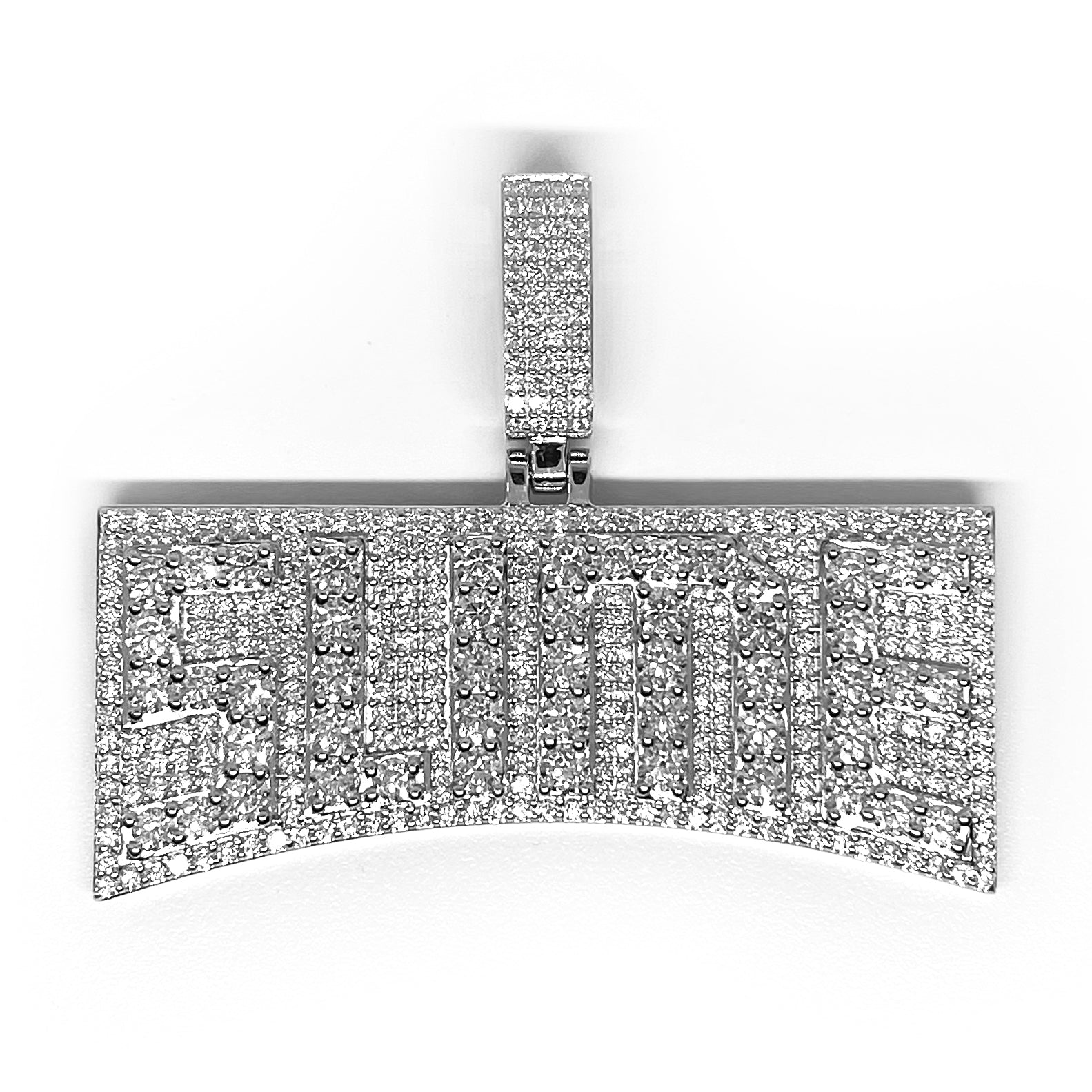custom diamond name pendant