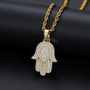 Hamsa Hands VVS Moissanite 925 Silver