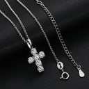 Rock Cross Mini Pendant VVS Moissanite 925 Silver