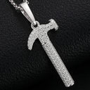 Hammer Mini Pendant VVS Moissanite 925 Silver