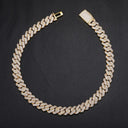 10mm gold moissanite cuban chain for mens