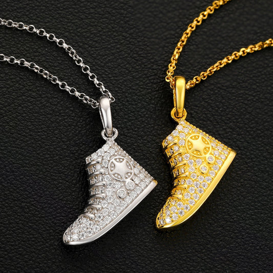 Trainers Pendant Convers Gold and silver Necklace