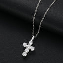 Rock Cross Mini Pendant VVS Moissanite 925 Silver