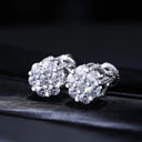 diamond cluster stud earrings 100k gems