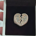 broken heart diamond ring iced out
